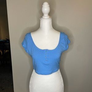 Beautiful blue bikini top